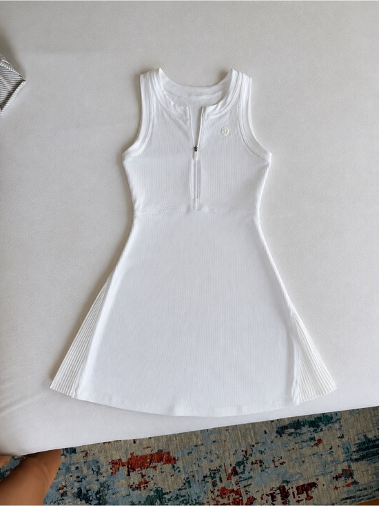 lululemon athletica Dresses & Skirts - Lululemon Womens White Zip-Front Tank Dress